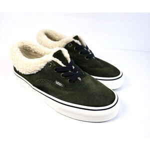 Vans Authentic Sherpa Cozy Hug Womens Size 6 Grape Leaf Suede Low Sneaker Shoes